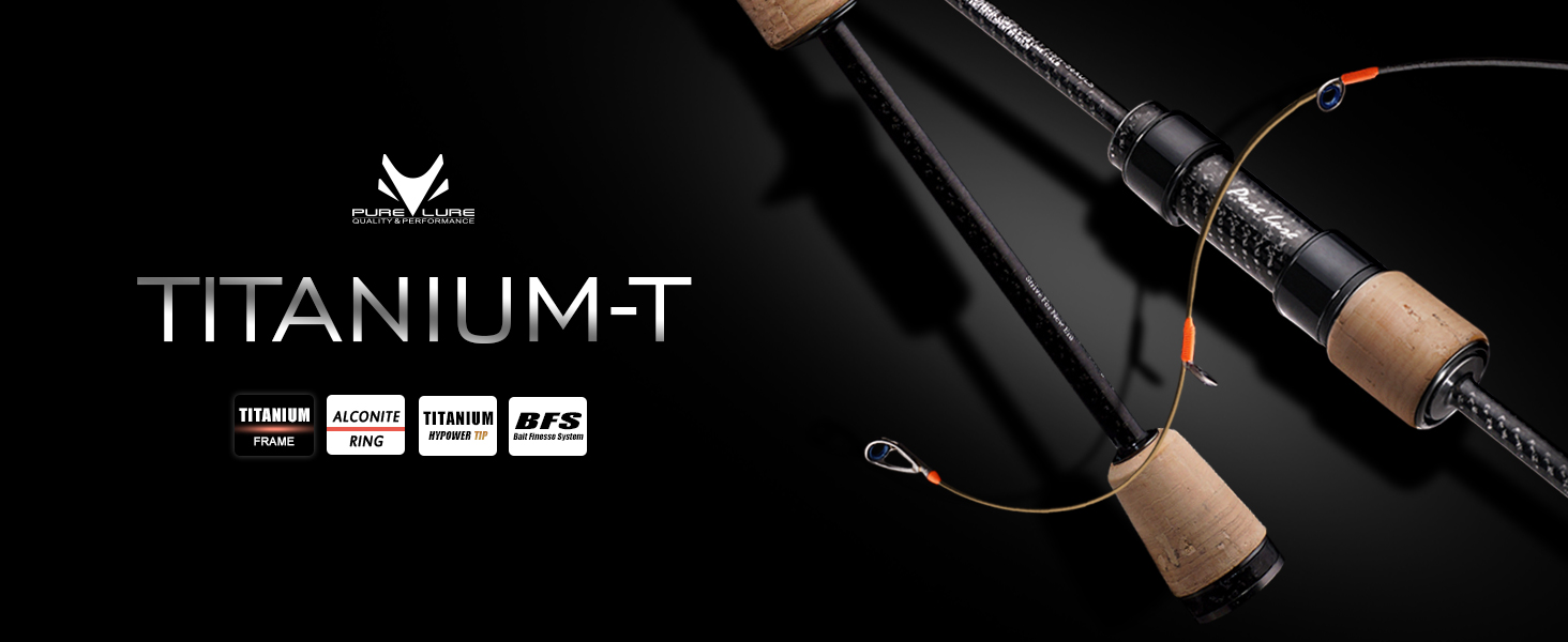 ロッド PURE LURE TITANIUM-T 60ULS PURELURE Titanium-T Extra Ultralight Fishing Rods 5'6'' Carbon